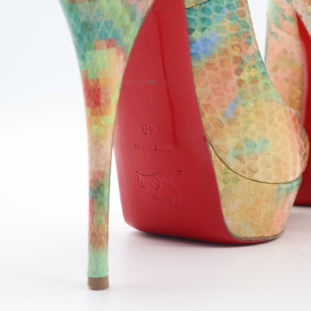 Christian Louboutin Multicolor Python Pixel Troca… - image 7